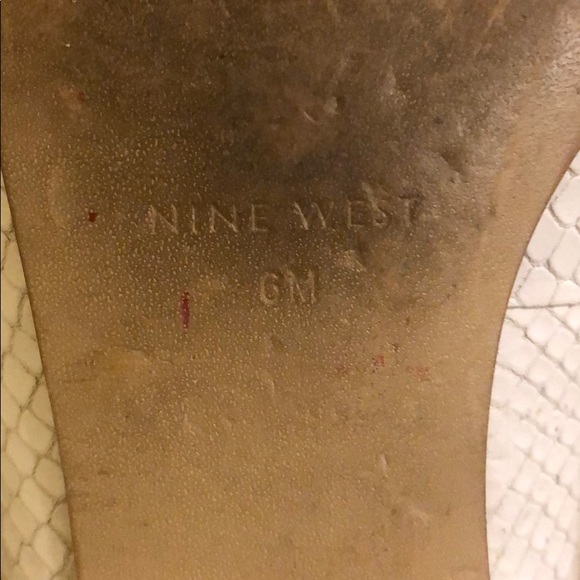 Nine West White Snakeskin Print Flats - Picture 3 of 3